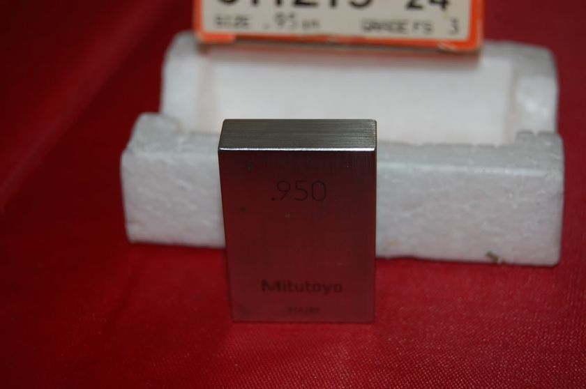 Mitutoyo Gauge Gage Block 0.95” Gr.3 611219 24  