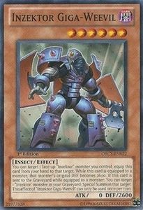   Card Mint 1st Common   Order of Chaos   INZEKTOR GIGA   WEEVIL  