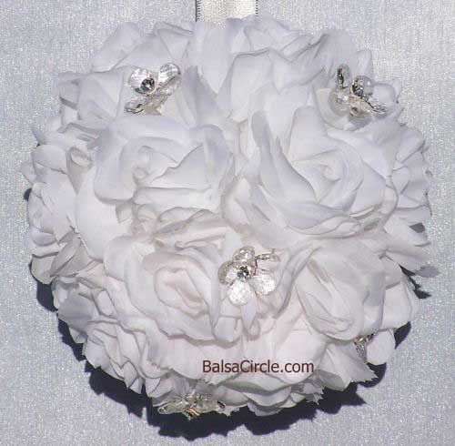 White KISSING BALL FLOWER GIRL WEDDING DECORATIONS  