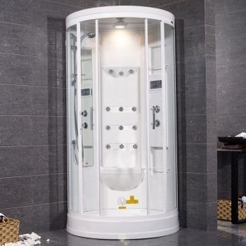   AMERISTEAM RAINFALL 12 JET RADIO STEAM ACUPUNCTURE SHOWER SAUNA ZA218