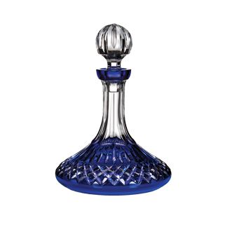 WATERFORD LISMORE PRESTIGE COBALT BLUE CASED SHIPS DECANTER NIB $595 