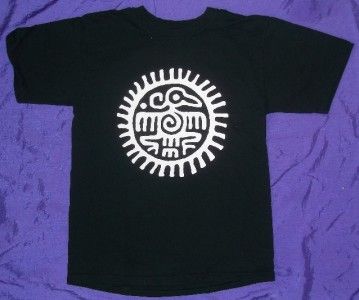 Ancient Thunderbird Mayan Aztec Black Crew T Shirt  