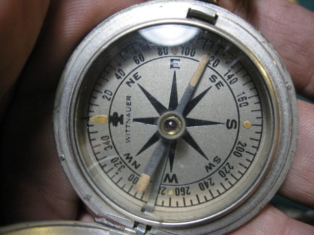 WWII NAVY AIR CORP ELGIN A 11 + WITTNAUER COMPASS GALLET TIMER HELMET 