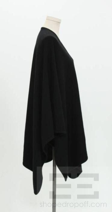 Alaia Black Knit Draped Shawl  