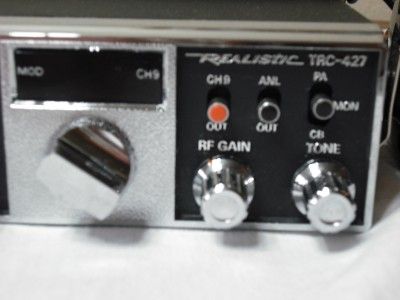 Vintage Radio Shack Realistic TRC 427 40 Channel CB Radio w 