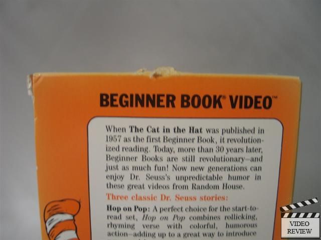 Hop on Pop VHS Dr. Seuss, Beginner Book Video  