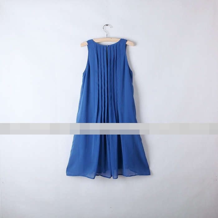 New Fashion Zara Blue PLEATED Party Evening DRESS ALL SIZES  