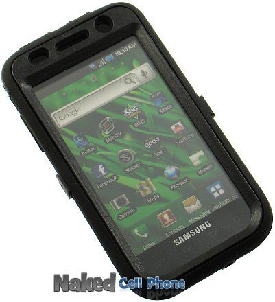 BLACK CASE+SKIN+HOLSTER BELT CLIP FOR SAMSUNG VIBRANT  