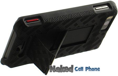 NEW VERIZON BLACK CASE + BELT CLIP HOLSTER FOR MOTOROLA DROID X DROID 