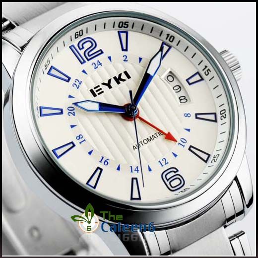   Automatic Mechanical EYKI Skeleton Leather Luxury Men Wrist Watch