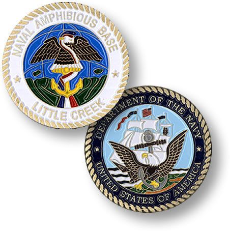 NAVAL AMPHIBIOUS BASE LITTLE CREEK NAVY CHALLENGE COIN  