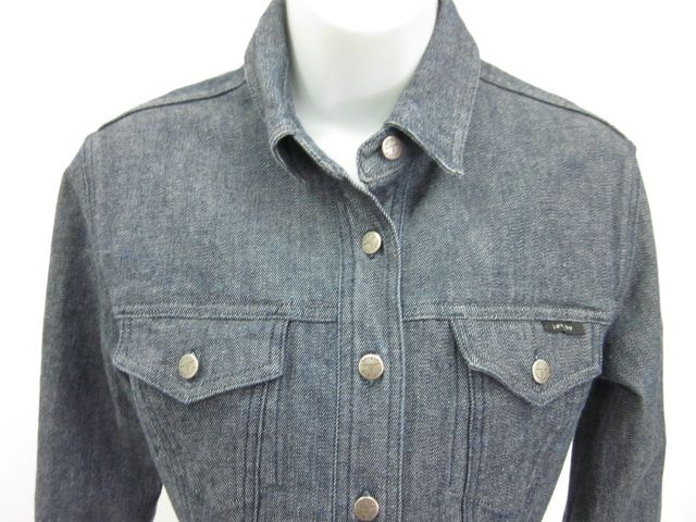 SERGIO VALENTE Medium Blue Wash Denim Jean Jacket Sz M  