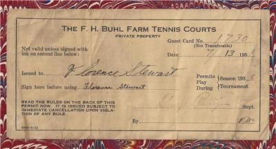   Farm 1933 Tennis Courts Permit & Rules Sharpsville,Sharon,Hermitage,PA