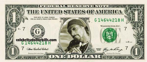 SNOOP DOGG HIP HOP RAP CELEBRITY DOLLAR BILL SET 4 UNCIRCULATED MINT 