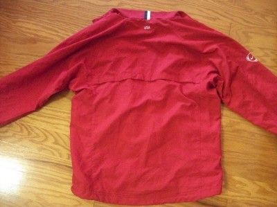 MENS NIKE RED US SOCCER JACKET LINED WINDBREAKER S  