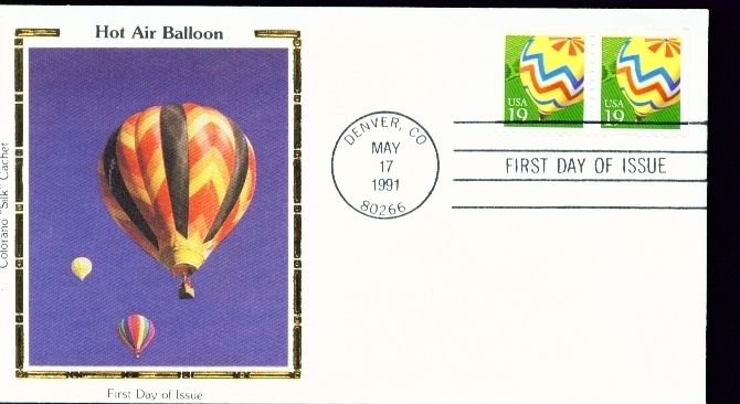 1991 Colorano Silk FDC #2530 = Hot Air Balloon  