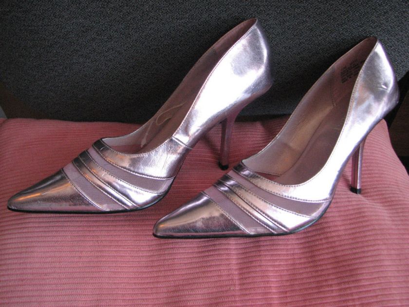 UNLISTED ROSE COLOR PINK HIGH HEELS SHINY PUMPS SZ. 7.5  