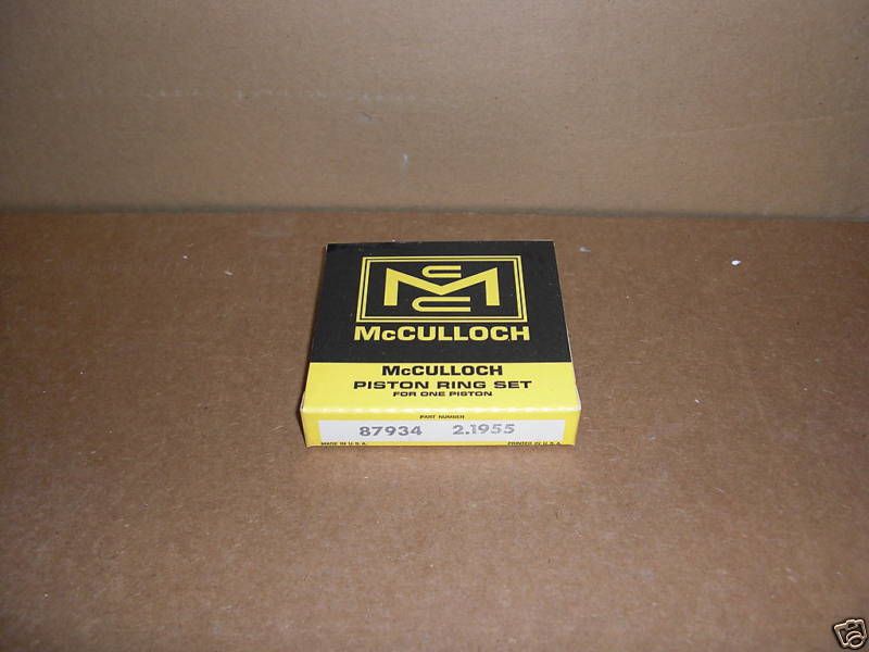 Vintage McCULLOCH 87934 Ring Set Mc 93 92 +.030 Go Kart  