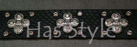 Christian Audigier Black Rhinestones Snake Belt S NWT  