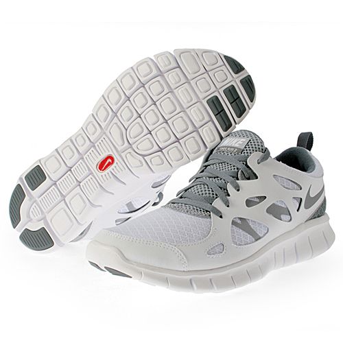 NIKE FREE RUN 2.0 (GS) BIG KIDS Size 6 White Shoes  