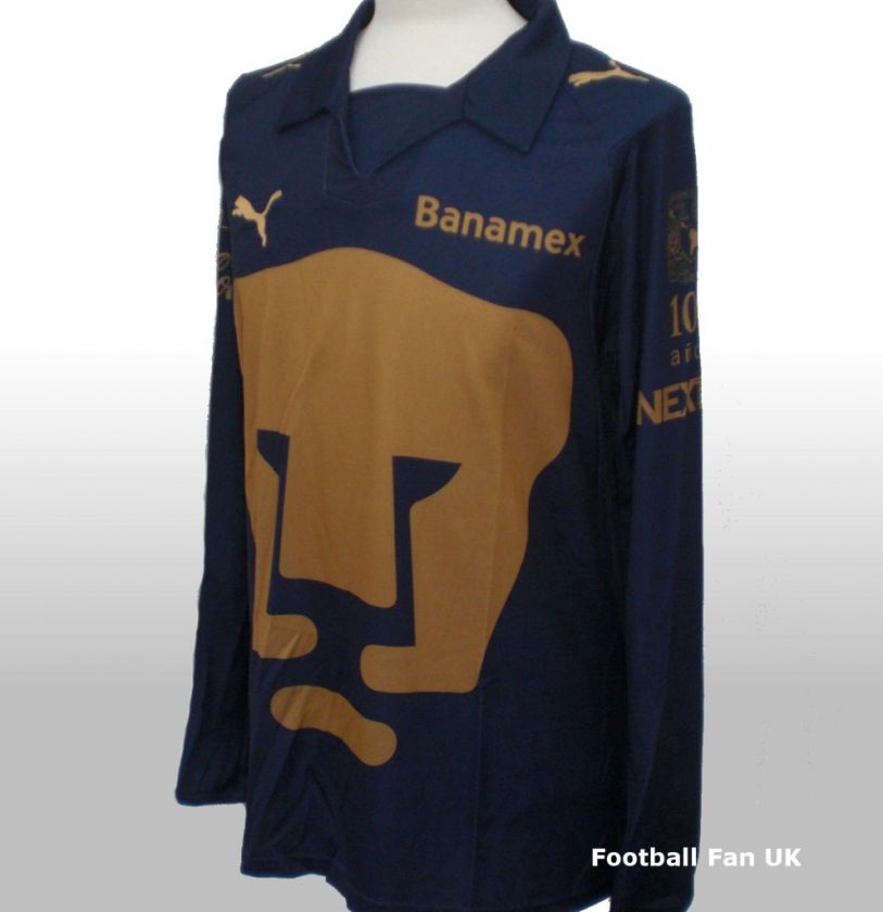 PUMAS UNAM Mexico Puma LS Centenary Home Shirt 2010/11 NEW S,M,L,XL 