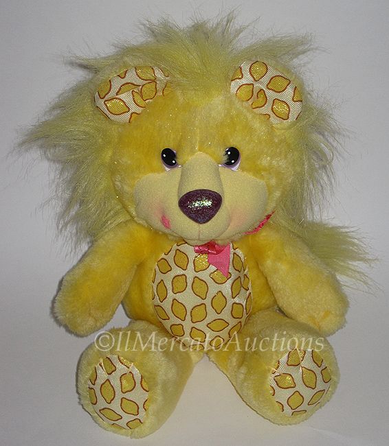 Vtg 1989 HALLMARK YUM YUMS Plush Yellow LUCKY LEMON LION Stuffed 