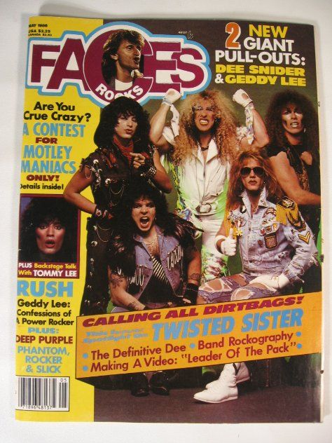 1986 May Rocks Faces Vintage Magazine Quiet Riot Motley Crue  