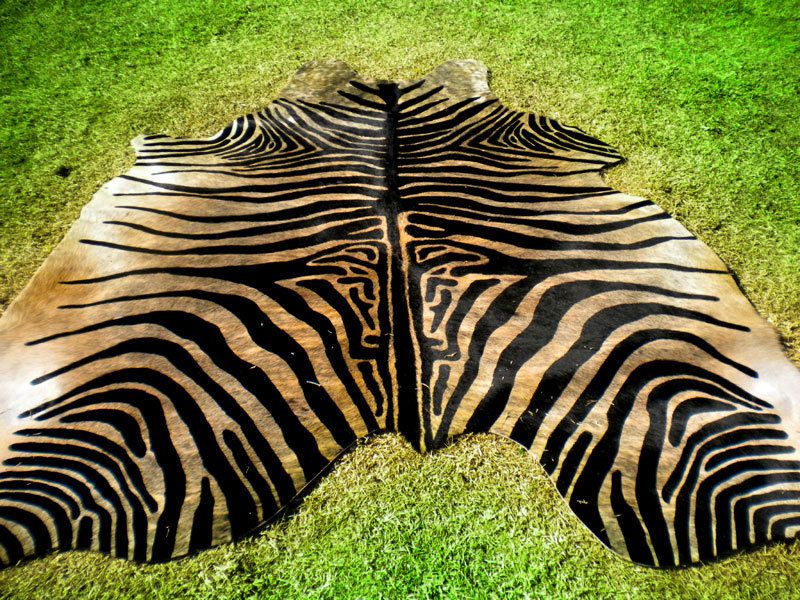 ZEBRA Print/Printed COWHIDE SKIN Rug steer COW HIDE  