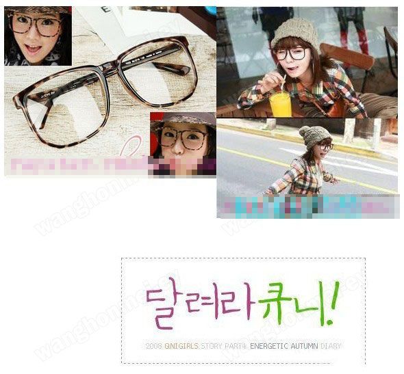   Glasses Clear Lens Square Party Fancy Dress Big Nerd Men Women  