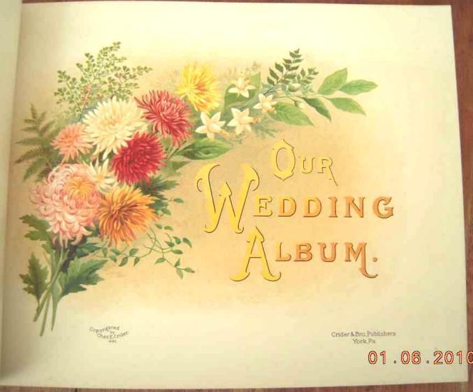   WEDDING album book 1910 SWARTZ/CARUTHERS baltimore md/lancaster pa