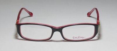 NEW LILLY PULITZER ARIANNA 52 15 125 BLACK/ROSE EYEGLASSES/GLASSES 