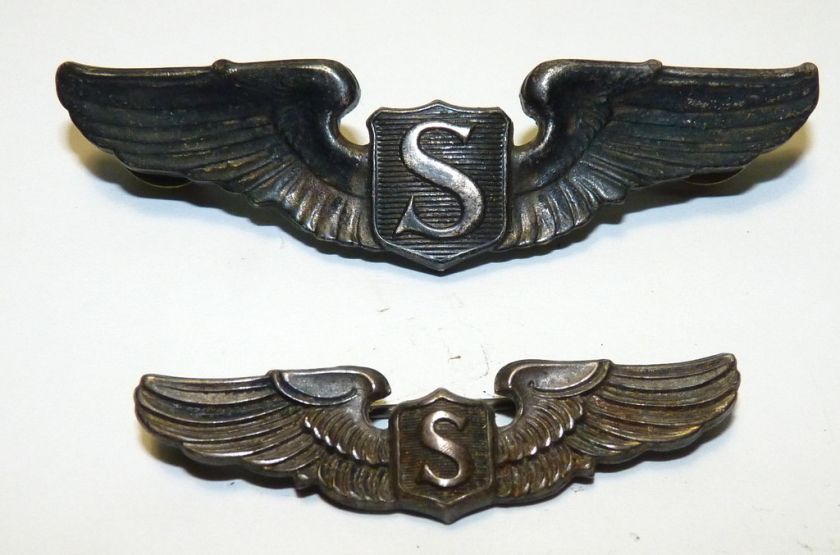 WWII US Military Sterling Silver Service Pilot Wings  