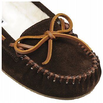 MINNETONKA BROWN MOCCASIN CALLY SUEDE WOMEN SHOES NEW  