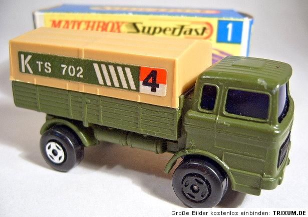 Matchbox SF No.1 Mercedes Truck military chrom wheels  