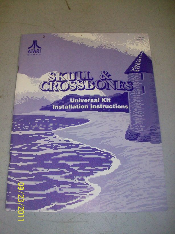 ATARI SKULL AND CROSSBONES ARCADE ORIGINAL MANUAL  