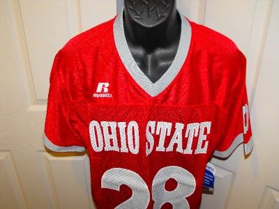   State Buckeyes SMALL S Russell Athletics RED #28 Jersey 4UV  