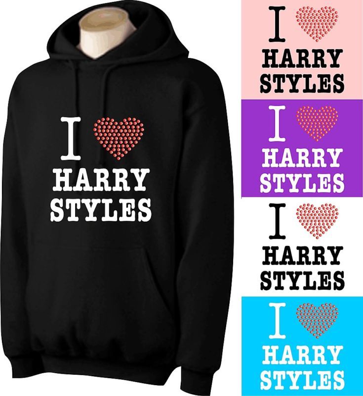 LOVE HARRY STYLES HOODIE WITH RHINESTUD HEART (AT)  