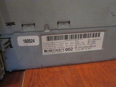   BENZ W 211 E CLASS E320 / E500 03 06 RADIO/ CD/ AUDIO UNIT OEM