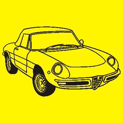 Neues T Shirt mit  Alfa Spider  Motiv Bj.66 69 Cabriolet, Roadster 