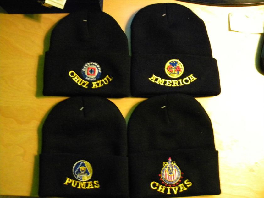 Pumas, Chivas, America, Cruz Azul Soccer Team Beanies  