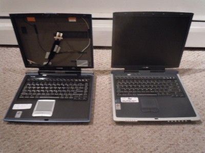 Lot of 2 Toshiba 1415 S105 A15 S129 Laptops AS IS  