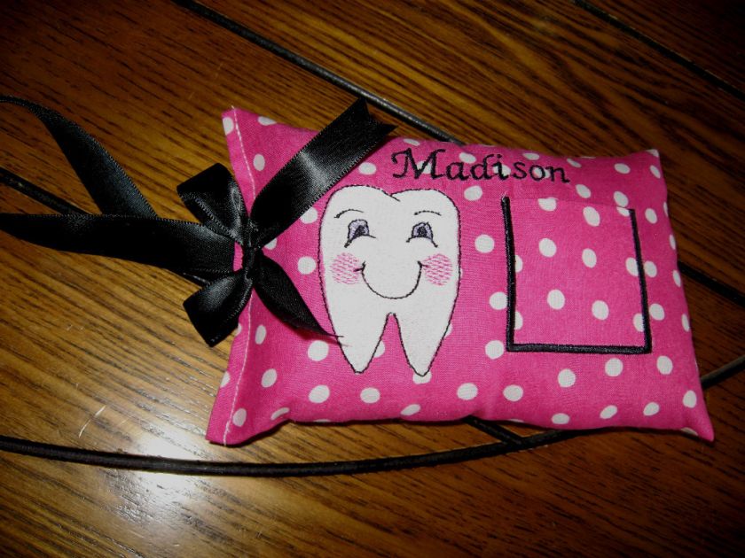 TOOTH FAIRY PILLOW~personalized for you~EMBROIDERED  