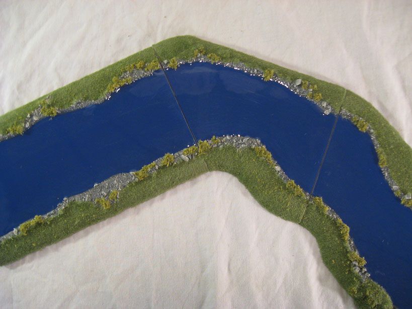 Terrain for Wargames 17 pc. River Set with Curves Incredibly 