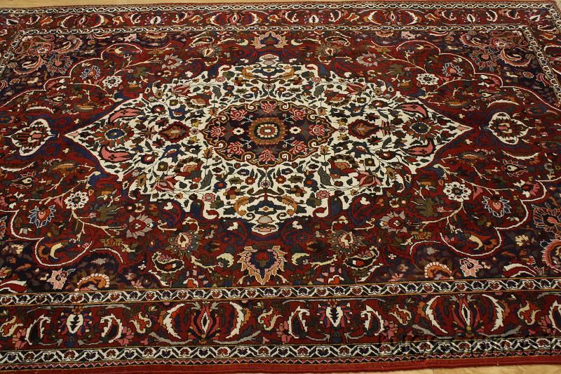   BURGUNDY 7X10 BAKHTIARI PERSIAN ORIENTAL AREA RUG WOOL CARPET  