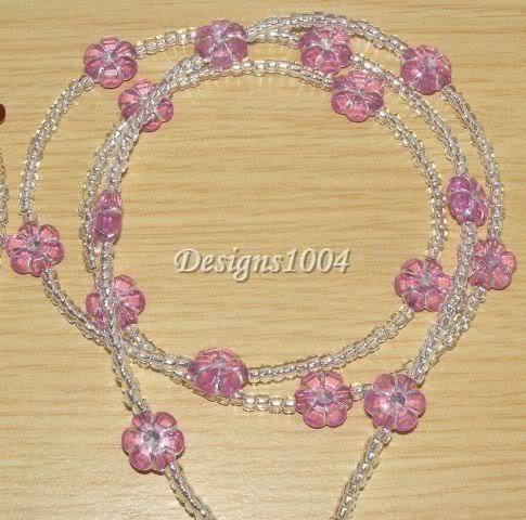 LILAC FLOWER BEAUTY** BEADED ID BADGE HOLDER LANYARD  