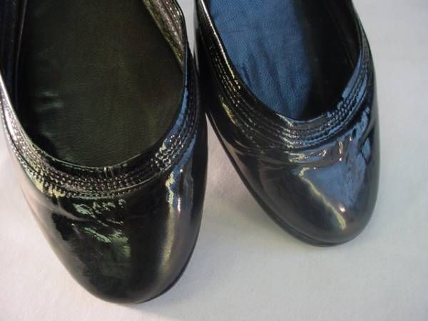 SIGERSON MORRISON Black Patent Leather Ballet Flats 10B  