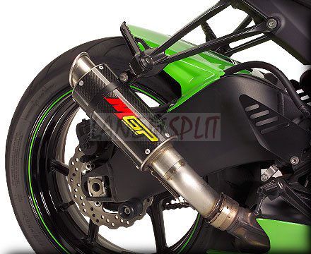 Kawasaki ZX6R 2009 10 MGP Exhaust   Slip on Carbon Fiber Canister