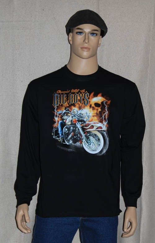 Big Dog   Long Sleeve Motorcycle Biker TShirt  