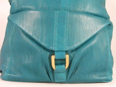 PERLINA TATIANA HOBO HANDBAG IN TEAL SOFT LEATHER NWT  