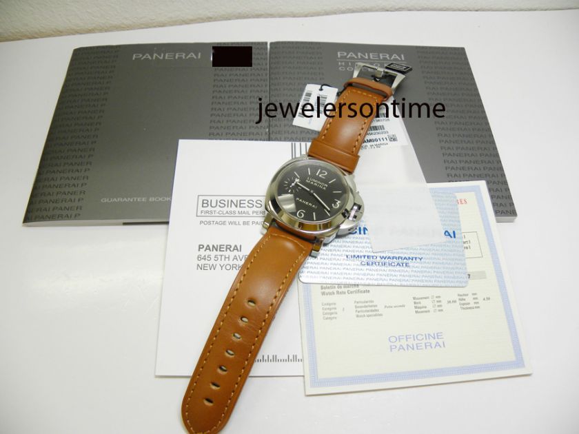 Panerai Pam111 Pam 111 SS Luminor Marina unworn box/papers $6200 MSRP 